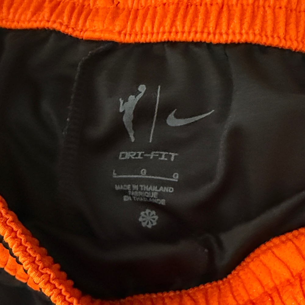 Nike Men's Athletic Shorts in Black with Orange Accents - Picture 2 of 3